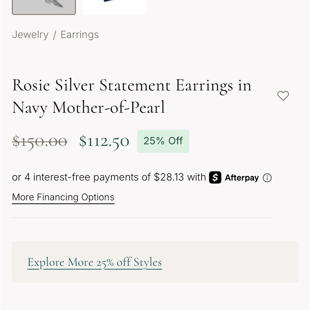 Kendra Scott Dallas Cowboys Silver Earrings with Deep Blue Accents - Picture 2 of 2